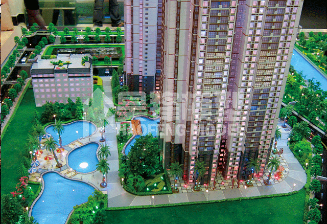 丽江建筑模型-石林巴江明珠